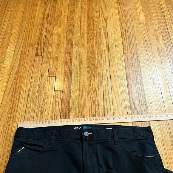 Ariat Rebar M7 Pants Mens 42 X30 Black DuraStretch Made Tough Straight Slim - Picture 9 of 12